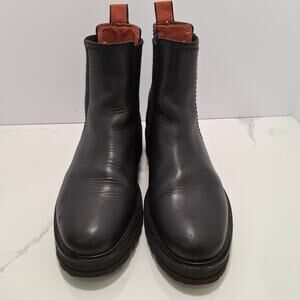 Marc O'Polo Leather Women Lightweight Boots Bootie Black Size-6.5